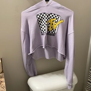 MTV crop top hoodie
